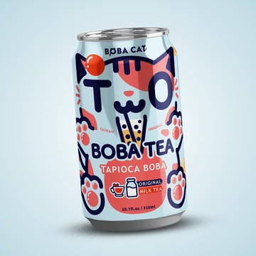 Boba Cat Bubble Tea Original buborék tea 315ml