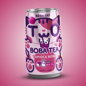 Boba Cat Bubble Tea Taro buborék tea 315ml