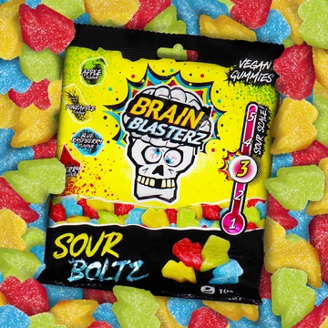 Brain Blasterz Sour Boltz savanyú villám gumicukor 100g