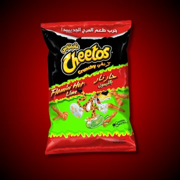 Cheetos Flamin Hot Crunchy Lime ízű csípős chips 190g