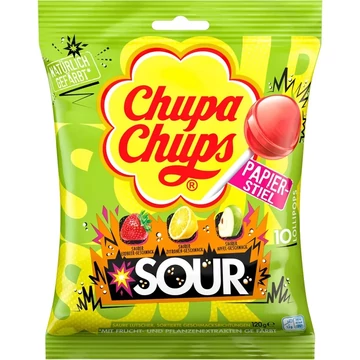 Chupa Chups Sour extra savanyú gyümölcsös nyalóka 1db 12g