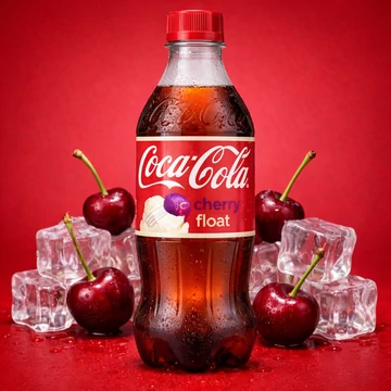 Coca Cola Cherry Float cseresznyés vanília fagylalt ízű angol üdítő 500ml