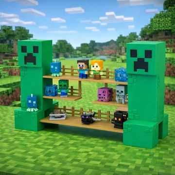 Minecraft Kinder Joy Creeper figura tartó 