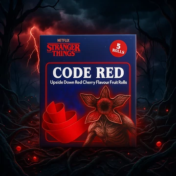Stranger Things Demogorgon 5db-os Code Red Fruit Rollers cseresznye ízű felcsavarható gumicukor 60g