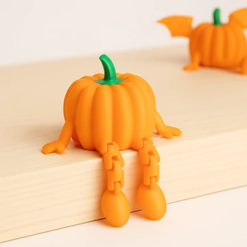 Halloween Tökmanó dekoráció mozgatható lábakkal