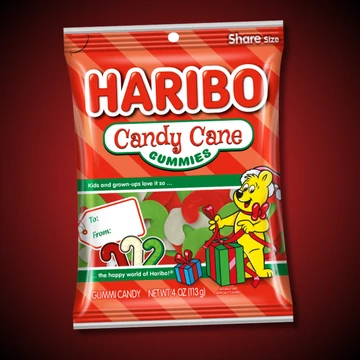 Haribo Candy Cane karácsonyi gumicukor 160g