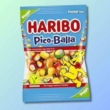 Haribo Veggie Pico-Balla gyümölcsízű gumicukor 85g