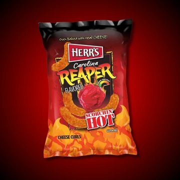 Herrs Carolina Reaper Flavored Extra Hot Cheese Curls sajtos-csípős chips 28g