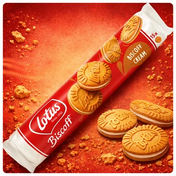 Lotus Biscoff Creamy eredeti karamellás krémmel töltött keksz 150g