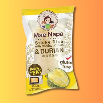 Thaiföldi Durian ízű ragacsos rizs kókuszkrémmel 80g 