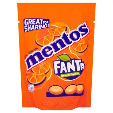 Mentos Fanta ízű angol cukorka 140g