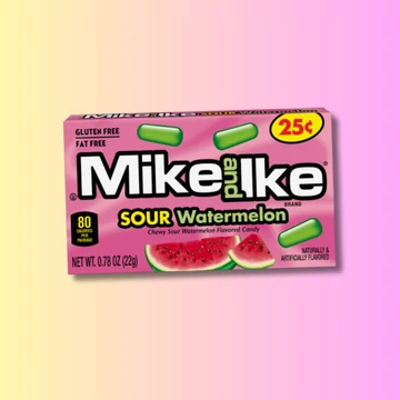 Mike and Ike Mini Sour Watermelon savanyú görögdinnye ízű cukorkák 22g