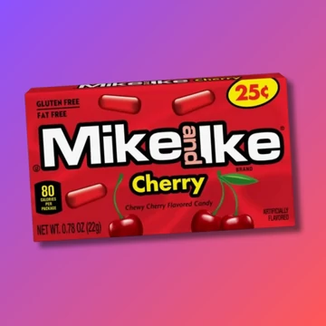 Mini Mike and Ike Cherry cseresznye ízű cukorka 22g