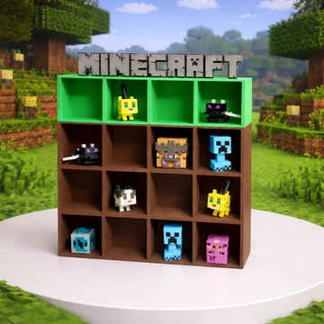 Minecraft Kinder Joy figura tartó 16 rekeszes