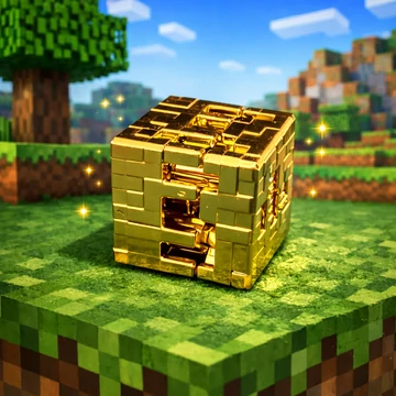 Kinder Joy Minecraft - Golden Block figura