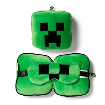 Minecraft Creeper nyakpárna és szemtakaró