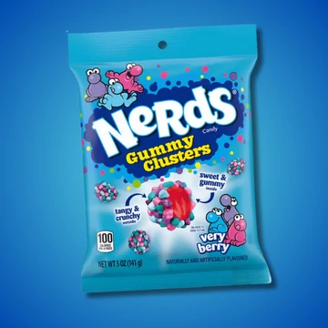 Wonka Nerds Gummy Clusters bogyós gyümölcs ízű rágós gumicukor 141g