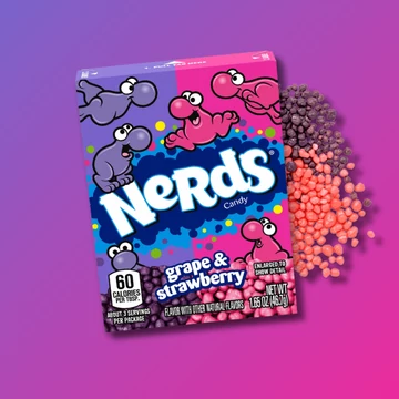 Wonka Nerds Grape and Strawberry szőlős-epres cukorka 47g