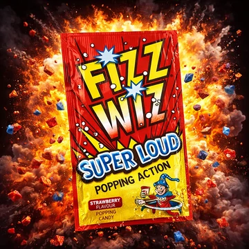 Fizz Wiz Popping Candy Strawberry extra robbanós cukor eper ízben 5g