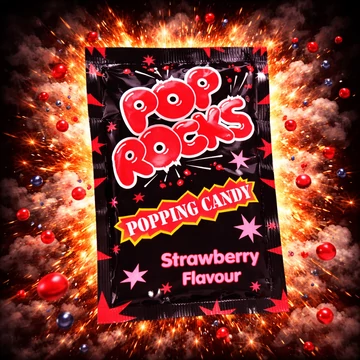 Pop Rocks Strawberry extra gázzal töltött robbanós cukor eper ízben 10g
