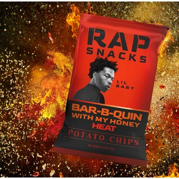 Rap Snacks Lil Baby Bar-B-Quin With My Honey Heat mézes BBQ ízű amerikai chips 71g