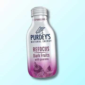 Purdeys Natural Energy Refocus Dark Fruits bogyósgyümölcs ízű angol energiaital 330ml