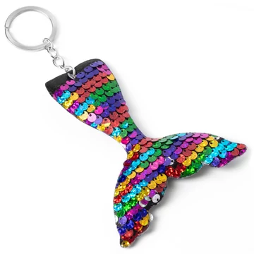 Glitteres sellő kulcstartó 