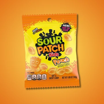 Sour Patch Kids Peach barack ízű savanyú gumicukor 102g