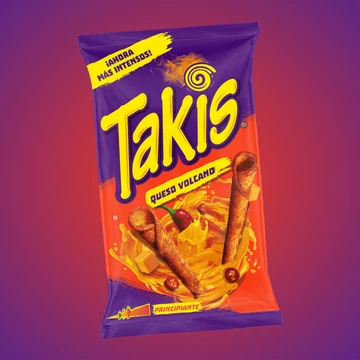 Takis Queso Volcano csípős sajtos chips 140g