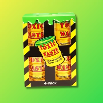 Toxic Waste Yellow Drum 4 db-os savanyú cukorka csomag 168g