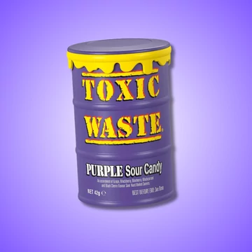 Toxic Waste Lila dobozos savanyú cukorkák 42g