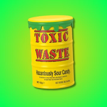 Toxic Waste sárga dobozos savanyú cukorkák 42g