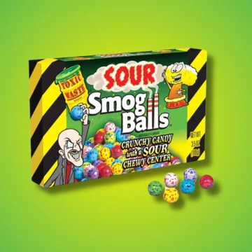 Toxic Waste Smog Balls savanyú cukorka 85g