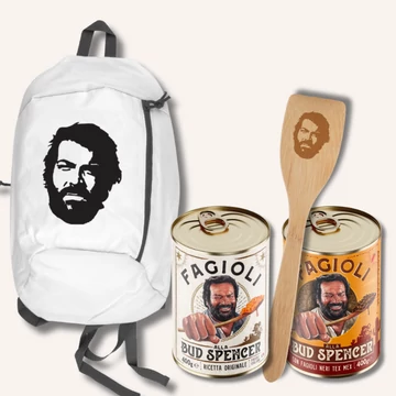 Bud Spencer hátizsák csomag (2 db bab, fakanál, 1 db Bud Spencer hátizsák)