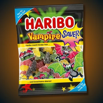 Haribo Halloween Vámpír savanyú gumicukor 175g