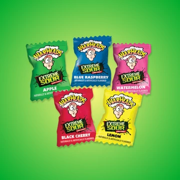 Warheads Extreme Sour extra savanyú cukorka különböző ízekben 4g 