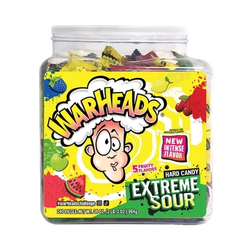 Warheads Extreme Sour extra savanyú cukorka válogatás 964g