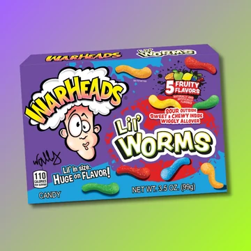 Warheads Lil Worms kukac formájú savanyú gumicukor 99g