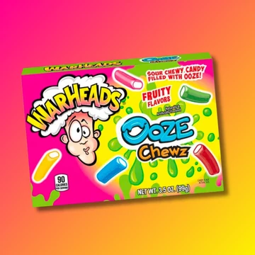 Warheads Ooze Chewz savanyú-gyömölcsös töltött cukorka 99g