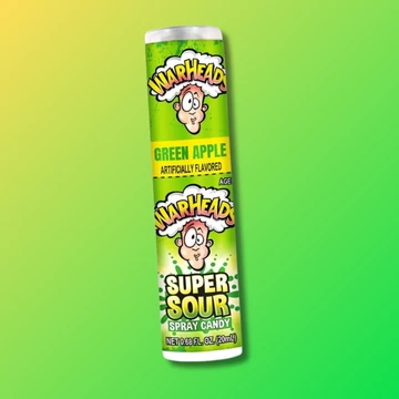 Warheads Super Sour szuper savanyú zöldalma ízű cukorka spray 20g