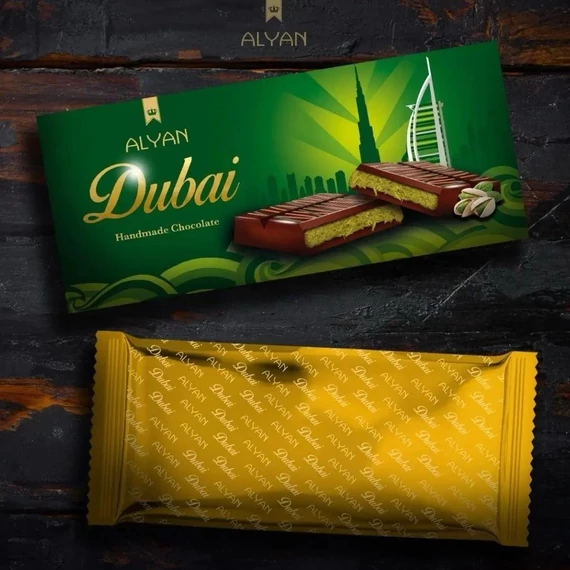 Alyan Dubai Pistachio Chocolate pisztáciás csoki 200g