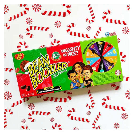 Jelly Belly Bean Boozled mindenízű drazsé karácsonyi kiadás pörgetővel 6. széria 100g