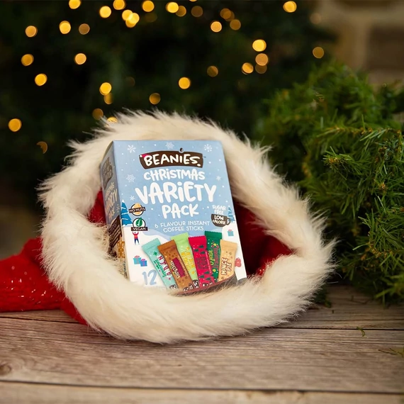 Beanies Christmas Variety karácsonyi ízesített instant kávé válogatás 12x2g