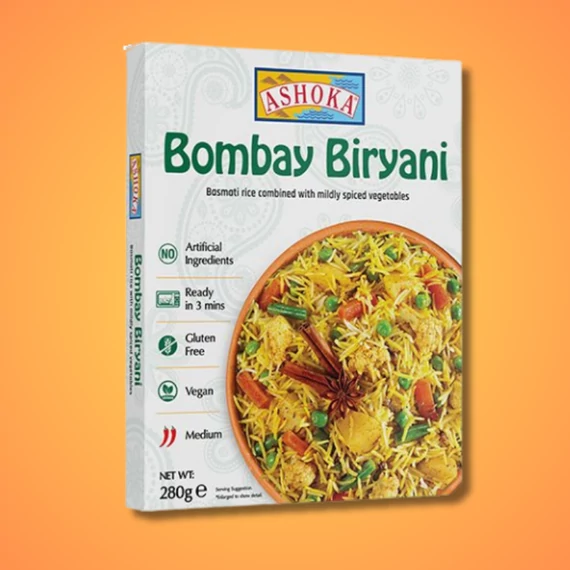 Ashoka Indiai instant Bombay Biryani gluténmentes rizses készétel 280g