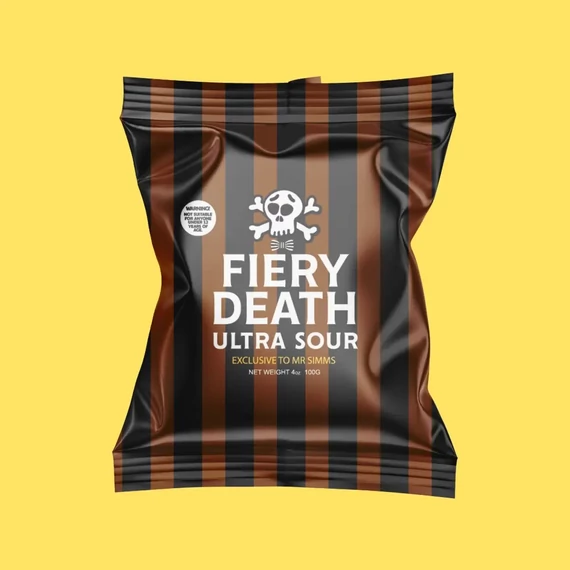 Eredeti Black Death - Fiery Death Ultra Sour chilis ultra savanyú cukor 100g
