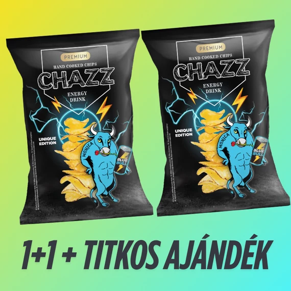 1+1 Chazz Energy Drink energiaital ízű burgonyachips 2x90g