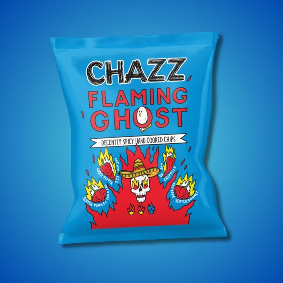 Chazz Flaming Ghost burgonyachips 50g