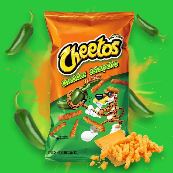 Cheetos Crunchy Cheddar Jalapeno csípős sajtos chips 226g
