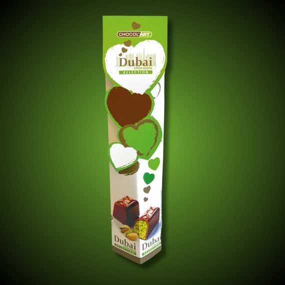 ChocolArt Dubai pisztáciakrémmel töltött szerelmes bonbon 70g