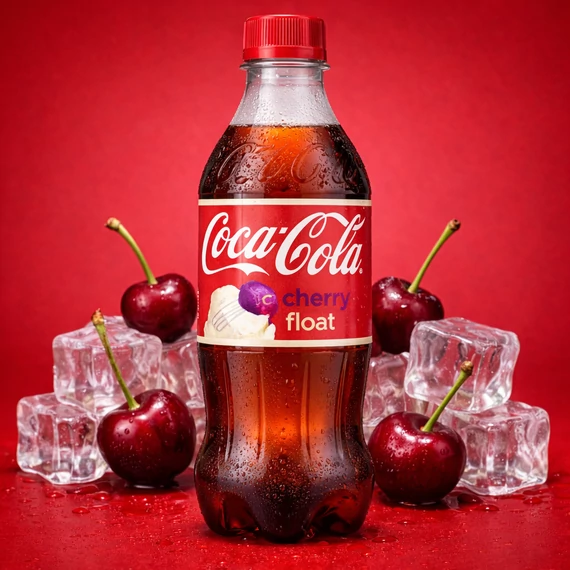 Coca Cola Cherry Float cseresznyés vanília fagylalt ízű angol üdítő 500ml